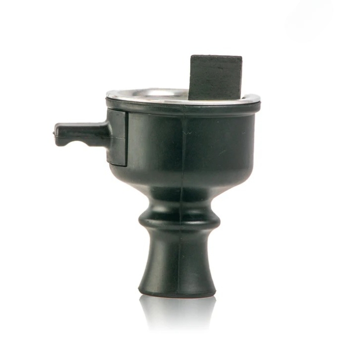 Black Silicone Pull Drawer Hookah Chillum with Tray – Heat-Resistant & Easy-Clean Shisha Bowl